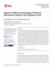 Research paper thumbnail of Impact of Odd-Even Rationing of Vehicular Movement in Delhi on Air Pollution Levels