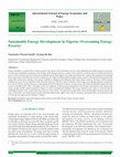 Research paper thumbnail of Sustainable Energy Development in Nigeria: Overcoming Energy Poverty