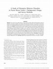 Research paper thumbnail of A Study of Disruptive Behavior Disorders in Puerto Rican Youth