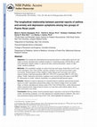 Research paper thumbnail of The longitudinal relationship between parental reports of asthma and anxiety and depression symptoms among two groups of Puerto Rican youth