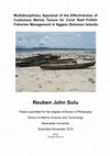 Research paper thumbnail of Multidisciplinary appraisal of the effectiveness of customary marine tenure for coral reef finfish fisheries management in Nggela (Solomon Islands)