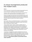 Research paper thumbnail of A unique neurogenesis produced the modern brain.docx