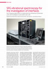 Research paper thumbnail of SFG vibrational spectroscopy for the investigation of interfaces