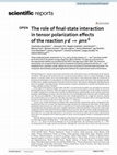 Research paper thumbnail of The role of final-state interaction in tensor polarization effects of the reaction $$\gamma d \rightarrow p n \pi ^{0}$$