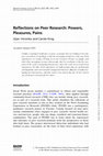 Research paper thumbnail of Reflections on Peer Research: Powers, Pleasures, Pains