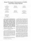 Research paper thumbnail of Raman Thermometry Characterization of GeSbTe based Phase Change Materials