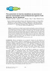 Research paper thumbnail of The potential of marine ascidians as sources of natural antioxidant and antibacterial agents from Manado , North Sulawesi