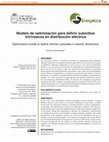 Research paper thumbnail of Optimization model to define intrinsic subsidies in electric distribution