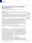 Research paper thumbnail of Risk of Hypertension among First-Time Symptomatic Kidney Stone Formers