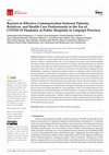 Research paper thumbnail of Barriers to Effective Communication between Patients, Relatives, and Health Care Professionals in the Era of COVID-19 Pandemic at Public Hospitals in Limpopo Province