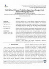 Research paper thumbnail of Hybrid Heart Disease Prediction Supervised, Unsupervised Opinion Mining Algorithms