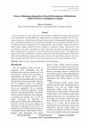 Research paper thumbnail of Factors Influencing Integration of Social Determinants of Health into Clinical Practice in Hospitals in Uganda