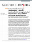 Research paper thumbnail of Solvent Assisted Tuning of Morphology of a Peptide-Perylenediimide Conjugate: Helical Fibers to Nano-Rings and their Differential Semiconductivity