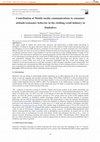 Research paper thumbnail of Contribution of Mobile media communications to consumer attitude/consumer behavior in the clothing retail industry in Zimbabwe