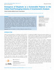 Research paper thumbnail of The Emergence of Bioplastic as a Sustainable Polymer in the Indian Food Packaging Industry: A Scientometric Analysis