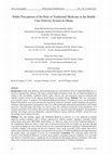 Research paper thumbnail of Public Perceptions of the Role of Traditional Medicine in the Health Care Delivery System in Ghana