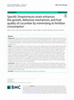 Research paper thumbnail of Specific Streptomyces strain enhances the growth, defensive mechanism, and fruit quality of cucumber by minimizing its fertilizer consumption