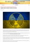 Research paper thumbnail of Saving Ukraine from General Ryan's grim vision of nuclear warfare