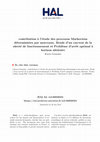 Research paper thumbnail of Contribution à l’étude des processus markoviens déterministes par morceaux : étude d’un cas-test de la sûreté de fonctionnement et problème d’arrêt optimal à horizon aléatoire