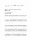 Research paper thumbnail of A New Perspective on Natural Rights in Jefferson and Locke