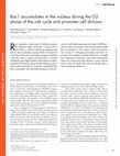 Research paper thumbnail of Rac1 accumulates in the nucleus during the G2 phase of the cell cycle and promotes cell division