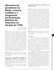 Research paper thumbnail of 05. Memórias do jornalismo na Bahia: censura, conflitos e o surgimento da Associação Bahiana de Imprensa na década de 1930