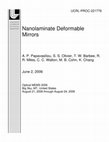 Research paper thumbnail of Nanolaminate Deformable Mirrors Nanolaminate Deformable Mirrors