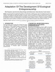 Research paper thumbnail of Adaptation Of The Development Of Ecological Entrepreneurship