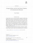 Research paper thumbnail of George Gerbner and the Anti-Fascist Tradition of Communication Research