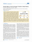 Research paper thumbnail of Entropic Effects on the Free Energies of Clusters in Silane Plasmas