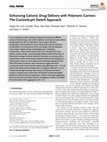 Research paper thumbnail of Enhancing Cationic Drug Delivery with Polymeric Carriers: The Coulomb‐pH Switch Approach