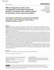 Research paper thumbnail of Effect of hypertonic saline in the management of elevated intracranial pressure in children with cerebral edema: A systematic review and meta-analysis