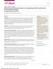 Research paper thumbnail of Effect of 3 Days of Oral Azithromycin on Young Children With Acute Diarrhea in Low-Resource Settings