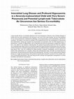 Research paper thumbnail of Interstitial Lung Disease and Profound Hypoxaemia in a Severely-malnourished Child with Very Severe Pneumonia and Potential Lymph-node Tuberculosis: An Uncommon but Serious Co-morbidity