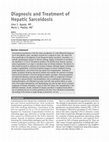 Research paper thumbnail of Diagnosis and treatment of hepatic sarcoidosis