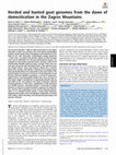 Research paper thumbnail of Herded and hunted goat genomes from the dawn of domestication in the Zagros Mountains