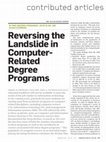 Research paper thumbnail of Reversing the landslide in computer-related degree programs