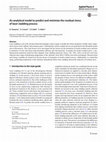 Research paper thumbnail of An analytical model to predict and minimize the residual stress of laser cladding process