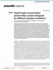 Research paper thumbnail of Hybrid high-concentration photovoltaic system designed for different weather conditions