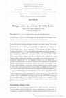 Research paper thumbnail of Refugee crises: an architype for Crisis Studies