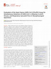 Research paper thumbnail of Evaluation of the Xpert Xpress SARS-CoV-2/Flu/RSV Assay for Simultaneous Detection of SARS-CoV-2, Influenza A and B Viruses, and Respiratory Syncytial Virus in Nasopharyngeal Specimens