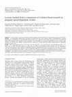 Research paper thumbnail of Lessons learned from a comparison of evidence-based research in pregnant opioid-dependent women