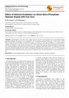 Research paper thumbnail of Effect of Gamma-Irradiation on Some Boro-Phosphate Glasses Doped with Iron Ions