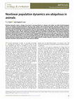 Research paper thumbnail of Nonlinear population dynamics are ubiquitous in animals