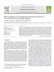 Research paper thumbnail of Effects of additives on the rheological and mechanical properties of non-conventional fresh handmade tagliatelle