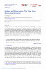 Research paper thumbnail of Realism and Observation: The View from Generative Grammar