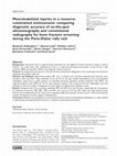 Research paper thumbnail of Musculoskeletal injuries in a resource-constrained environment: comparing diagnostic accuracy of on-the-spot ultrasonography and conventional radiography for bone fracture screening during the Paris–Dakar rally raid