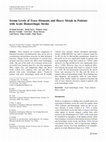 Research paper thumbnail of Serum Levels of Trace Elements and Heavy Metals in Patients with Acute Hemorrhagic Stroke