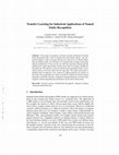 Research paper thumbnail of Transfer Learning for Industrial Applications of Named Entity Recognition