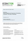 Research paper thumbnail of Search Methods and Outcomes in Developing Countries: The Case of Venezuela